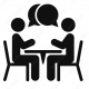 icon showing workers meeting